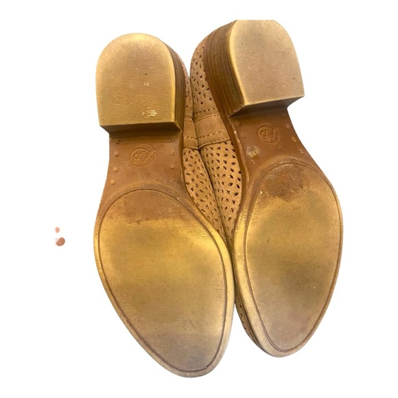 Lucky Brand Basel Leather Laser Cut Perforated Ankle Booties sz 6.5 Brown - Picture 5 of 6